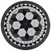 vidaXL Bistro Table Black and White 23.6" Mosaic