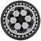 vidaXL Bistro Table Black and White 23.6" Mosaic
