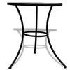 vidaXL Bistro Table Black and White 23.6" Mosaic