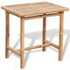 vidaXL 3 Piece Bistro Set with Cushions Bamboo