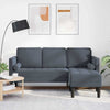 vidaXL Sofa Set with Cushion Dark Grey Polyester