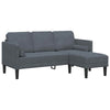 vidaXL Sofa Set with Cushion Dark Grey Polyester
