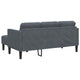 vidaXL Sofa Set with Cushion Dark Grey Polyester