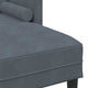 vidaXL Sofa Set with Cushion Dark Grey Polyester