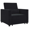 vidaXL Pull out Sofa Bed Single with Wheels Black Velvet