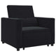 vidaXL Pull out Sofa Bed Single with Wheels Black Velvet