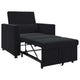 vidaXL Pull out Sofa Bed Single with Wheels Black Velvet