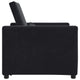 vidaXL Pull out Sofa Bed Single with Wheels Black Velvet
