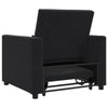 vidaXL Pull out Sofa Bed Single with Wheels Black Velvet