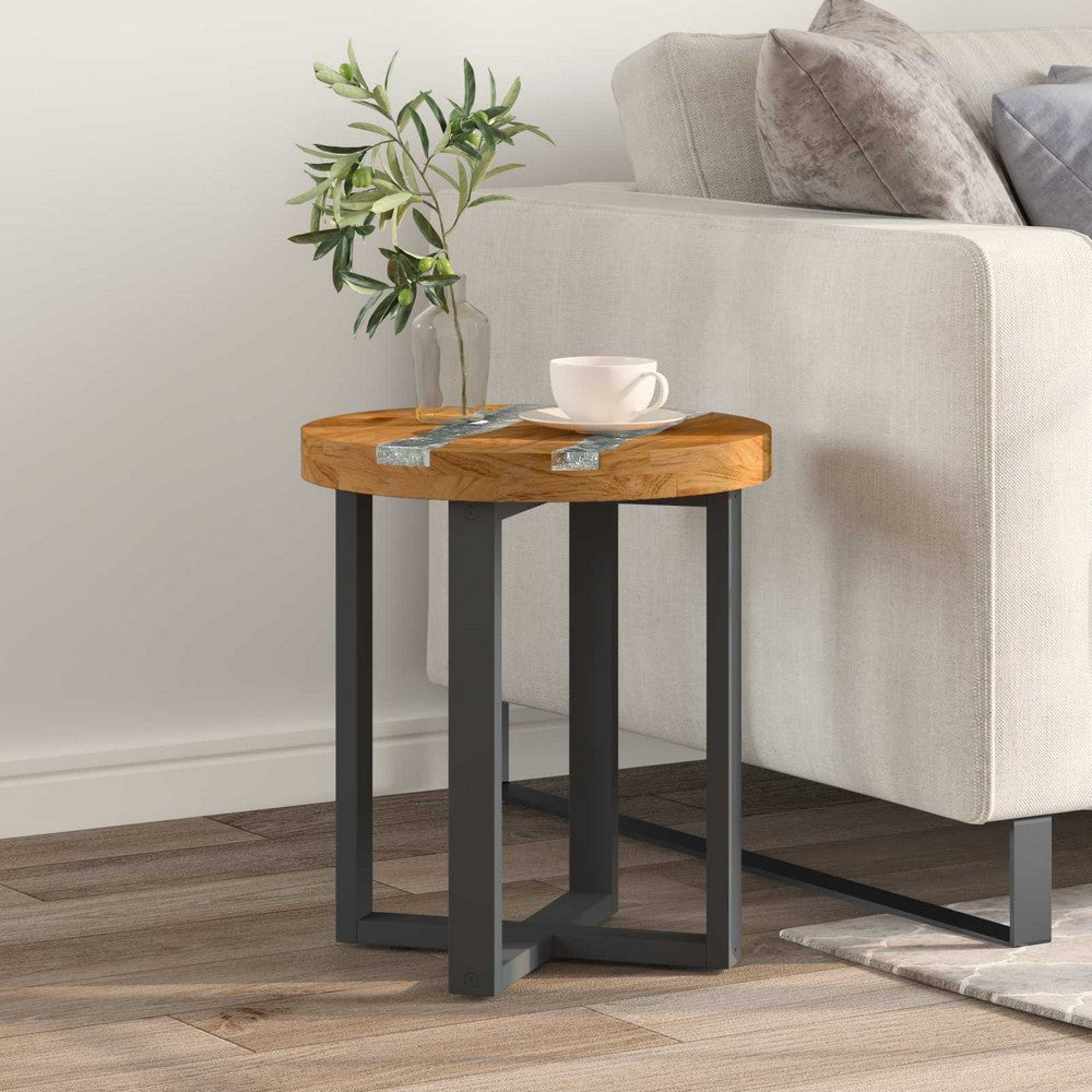 vidaXL Coffee Table Brown 15.75 x 15.75 x 17.72 in Solid Teak Wood