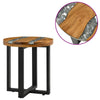 vidaXL Coffee Table Brown 15.75 x 15.75 x 17.72 in Solid Teak Wood