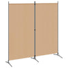 vidaXL 2-Panel Room Divider Beige 68.90 x 70.87 in Fabric