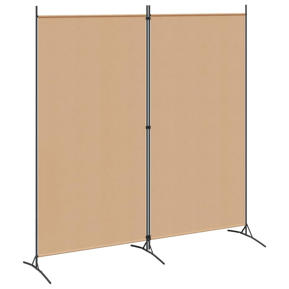 vidaXL 2-Panel Room Divider Beige 68.90 x 70.87 in Fabric