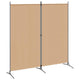 vidaXL 2-Panel Room Divider Beige 68.90 x 70.87 in Fabric