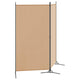 vidaXL 2-Panel Room Divider Beige 68.90 x 70.87 in Fabric
