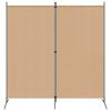 vidaXL 2-Panel Room Divider Beige 68.90 x 70.87 in Fabric