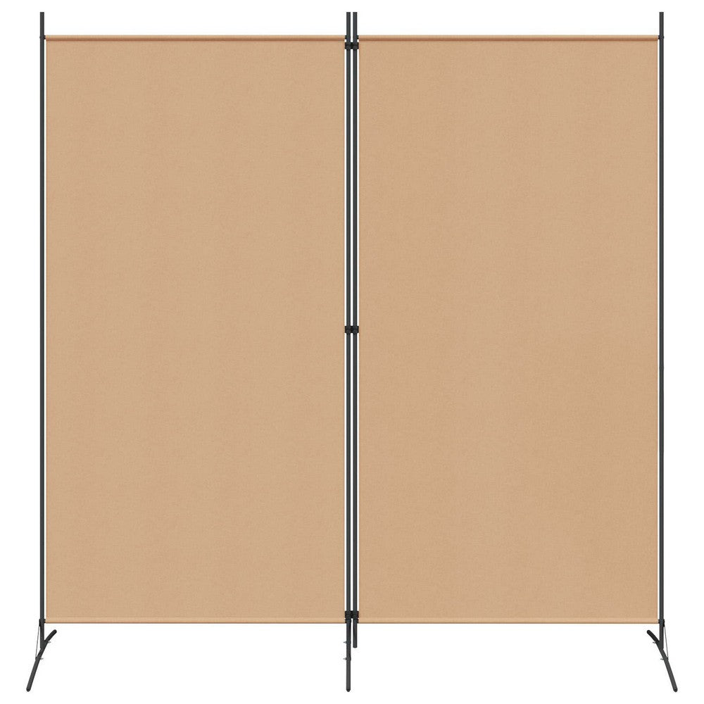 vidaXL 2-Panel Room Divider Beige 68.90 x 70.87 in Fabric