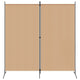 vidaXL 2-Panel Room Divider Beige 68.90 x 70.87 in Fabric