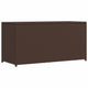 Cyrus Outdoor Storage Chest with Lift Lid | Steel | Brown Poly Rattan 47"