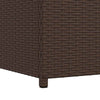 Cyrus Outdoor Storage Chest with Lift Lid | Steel | Brown Poly Rattan 47"