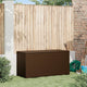 Cyrus Outdoor Storage Chest with Lift Lid | Steel | Brown Poly Rattan 47"