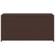 Cyrus Outdoor Storage Chest with Lift Lid | Steel | Brown Poly Rattan 47"