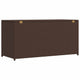 Cyrus Outdoor Storage Chest with Lift Lid | Steel | Brown Poly Rattan 47"