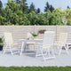 Amber Outdoor high back Chair Cushions | Set of 4 | Cream Polyester