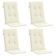 Amber Outdoor high back Chair Cushions | Set of 4 | Cream Polyester