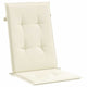 Amber Outdoor high back Chair Cushions | Set of 4 | Cream Polyester