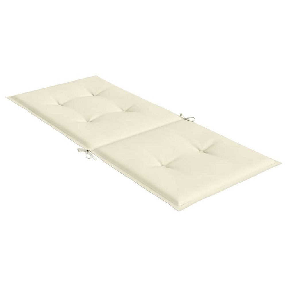 Amber Outdoor high back Chair Cushions | Set of 4 | Cream Polyester