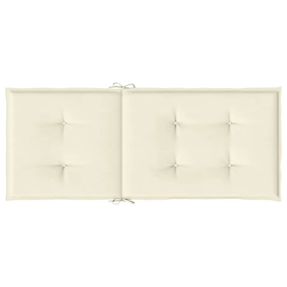 Amber Outdoor high back Chair Cushions | Set of 4 | Cream Polyester