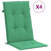 Amber Outdoor high back Chair Cushions | Set of 4 | Green Polyester