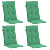Amber Outdoor high back Chair Cushions | Set of 4 | Green Polyester