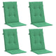Amber Outdoor high back Chair Cushions | Set of 4 | Green Polyester
