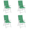 Amber Outdoor high back Chair Cushions | Set of 4 | Green Polyester