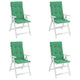 Amber Outdoor high back Chair Cushions | Set of 4 | Green Polyester