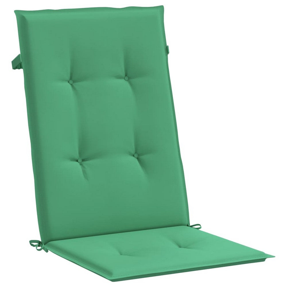 Amber Outdoor high back Chair Cushions | Set of 4 | Green Polyester