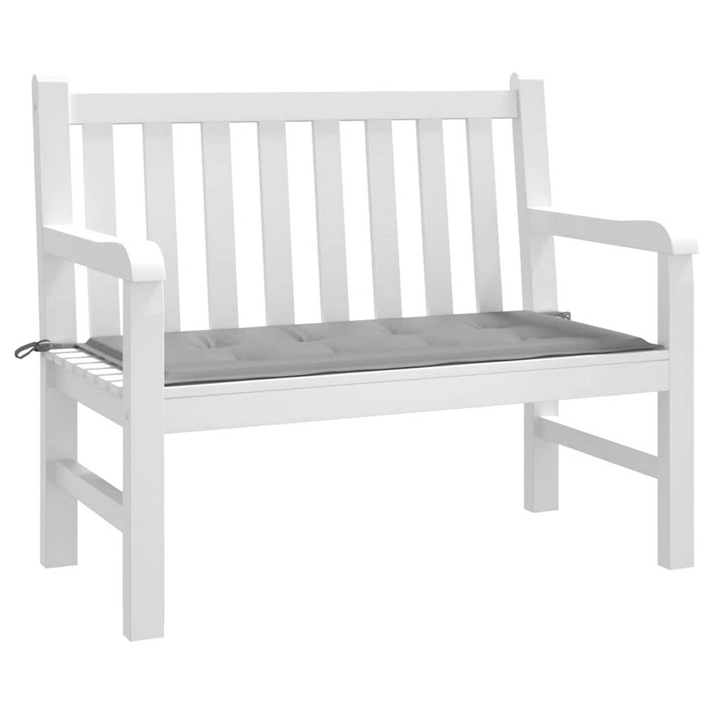 Ginny Garden Bench Cushion with Foam Fiber Filling | Gray Oxford Fabric
