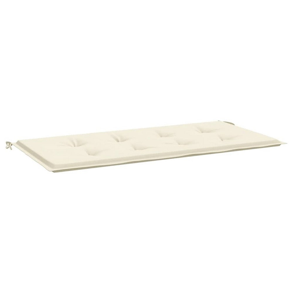 Ginny Garden Bench Cushion | Foam Fiber Filling | Cream Oxford Fabric