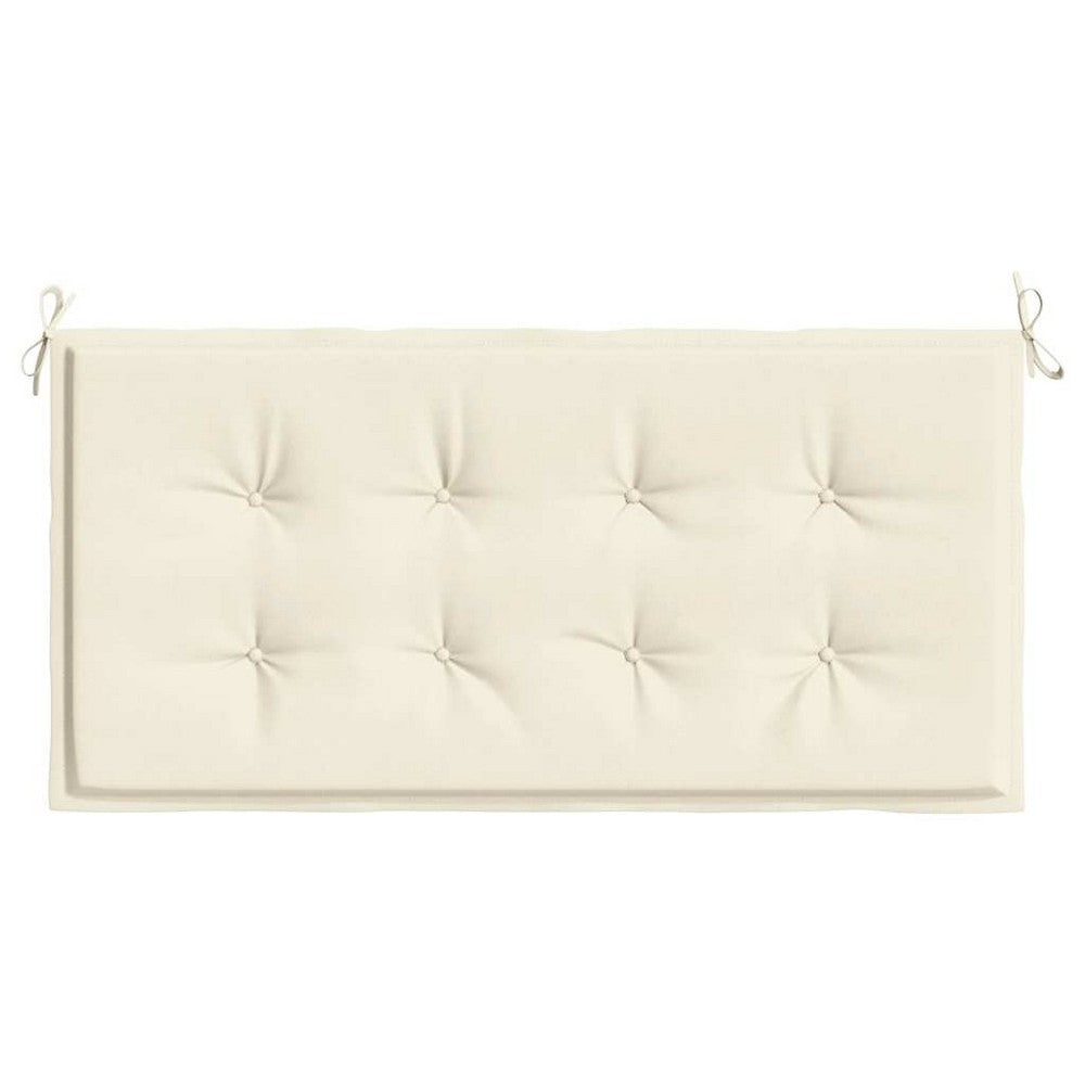 Ginny Garden Bench Cushion | Foam Fiber Filling | Cream Oxford Fabric