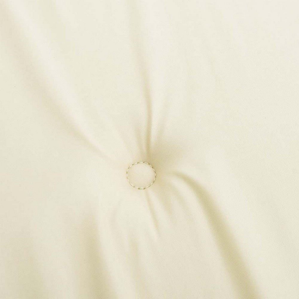 Ginny Garden Bench Cushion | Foam Fiber Filling | Cream Oxford Fabric