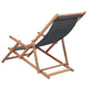 Saba Outdoor Adjustable Folding Beach Chair | Gray Eucalyptus Wood