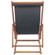 Saba Outdoor Adjustable Folding Beach Chair | Gray Eucalyptus Wood