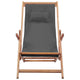 Saba Outdoor Adjustable Folding Beach Chair | Gray Eucalyptus Wood