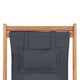 Saba Outdoor Adjustable Folding Beach Chair | Gray Eucalyptus Wood