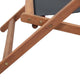Saba Outdoor Adjustable Folding Beach Chair | Gray Eucalyptus Wood