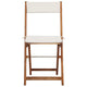 vidaXL 3 Piece Folding Bistro Set with Cushions Solid Acacia Wood