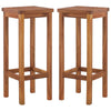 Raha Rustic-Style Outdoor Barstool Set of 2 | Brown Solid Acacia Wood