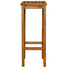 Raha Rustic-Style Outdoor Barstool Set of 2 | Brown Solid Acacia Wood